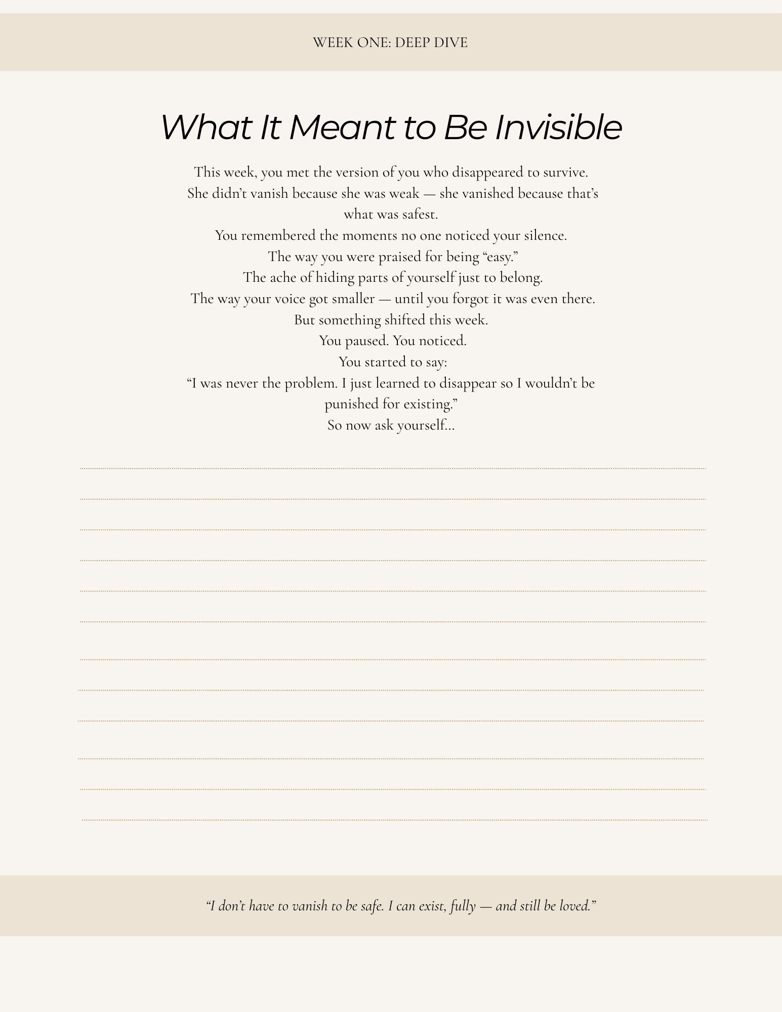 Unseen | 30-Day Guided Journal for the Women 